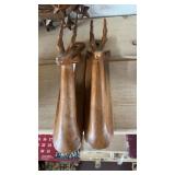 Vintage MCM hand-carved wooden antelope/gazelle