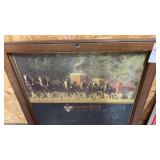 Vintage 1970ï¿½s Budweiser Clydesdales wood framed