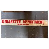 Vintage wooden Cigarette Department Carton Sales