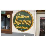 Gold-en Sun-Drop Goodness Metal Bottle cap Sign