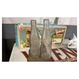 Vintage Howdy and Whistle Clear Bottles