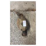 Antique wood and cast iron single block and