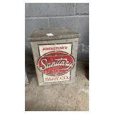 Vintage insulated metal milk delivery box from