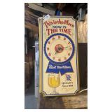 Vintage Pabst Blue Ribbon advertising wall clock