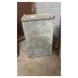 Vintage galvanized metal milk delivery porch box