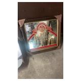 Vintage I.C. Golden Lager Mirror Bar Sign