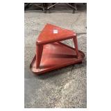 Vintage red triangular metal mechanic