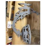 Vintage Cast Iron Oil Lamp Holder Wall Hanging