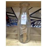 Vintage Vale Wood Dairy Glass Milk Bottle