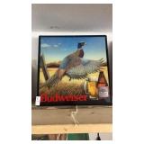 Vintage lighted Budweiser Pheasant Beer Sign