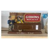 Vintage Metal 1950s Gibbons Beer & Ale chalkware