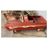 Vintage Fire Chief Kids Pedal Car
