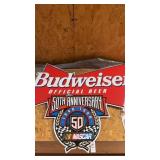 Vintage Budweiser official beer NASCAR 50th