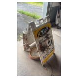 White portable foldable double sided A-frame