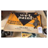Stack of Vintage Dutch Boy White-Lead Wet Paint