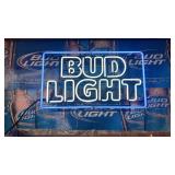 Bud Light beer Neon bar sign 29x16 in.