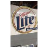 Vintage Miller Lite "Miller Time" circular sign