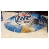 Vintage Miller Lite Metal Beer Sign 40x21in.