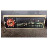 Vintage lighted Iron City Beer clock