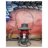 Vintage Dressel PRR railroad lantern with red