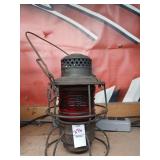 Vintage Adlake C&O railroad lantern with red lens