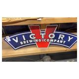 Victory Brewing company cardboard advertising