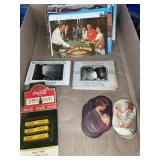 Vintage postcards & variety tray lot