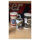 Lot of Beer Advertising mugs and Cans