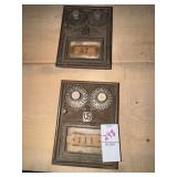 Antique Brass Post Office Mail Box Doors