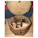 Small Basket of Sewing Supplies