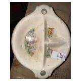 Vintage Dividend Ceramic Baby Plate