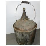Vintage copper/ brass? Jug with wooden handle -