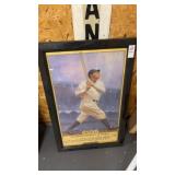 Vintage 1987 framed Busch beer Babe Ruth Pirates
