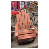 Rustic Red Adirondack chair