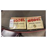 Vintage model smoking tobacco pocket tin pouches