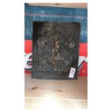 vintage neoclassical repoussï¿½ metal plaque