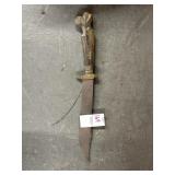 Antique Dagger with Wood Carved Handle