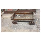 Antique early 20th century wooden express coaster