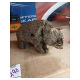 Vintage Fur covered wind up toy no key