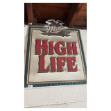 Miller High Life vintage beer sign 40x32in
