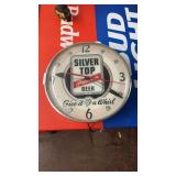 Vintage 1950s Silver Top Beer advertising wall