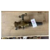 Antique heavy brass beer keg tap and spigot