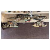 Vintage Burwood nautical wharf and boat dock 3D