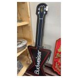 1980s Budweiser "Bowtie" guitar-shaped lighted