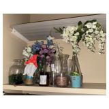 Lot of assorted vases and floral