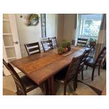 Dillingham Wooden kitchen table & 8 chairs 90x40