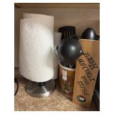 Kitchen utensils in canister, Italian sign and