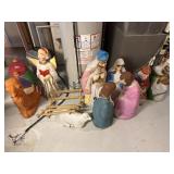 Vintage Nativity blowmold set *missing baby