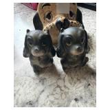 Vintage Dog Eyeglass Holder and figurine lot