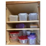 Lot of assorted plastic food containers